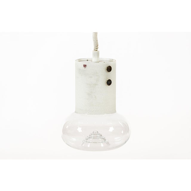Mid Century Swedish Modern Glass Pendant Lamp by Orrefors 1960s For Sale - Image 14 of 14