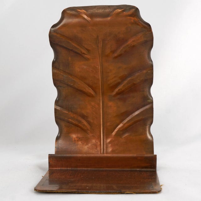 Vintage Copper Leaf Bookend 1930's For Sale - Image 4 of 8