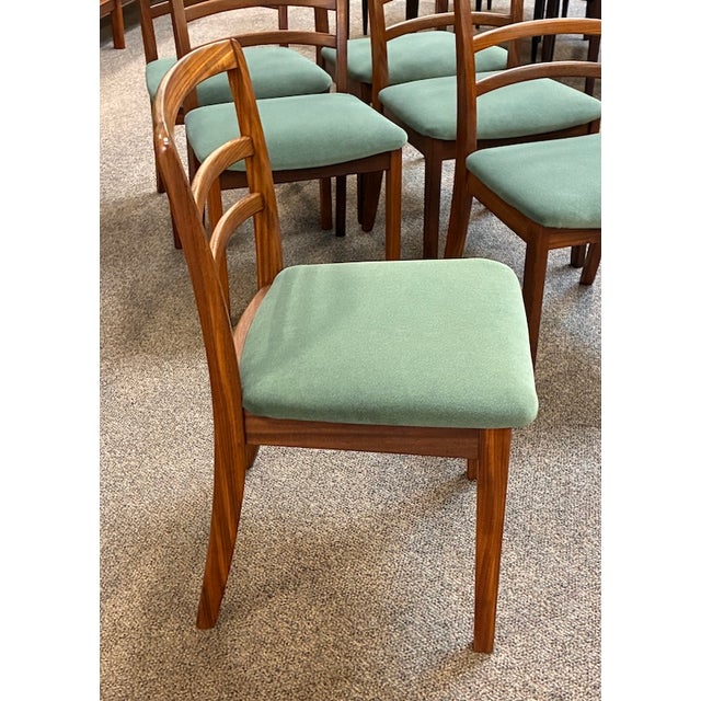 Mid 20th Century Set of Six Mid Century Modern Low Profile Teak Frame Dining Chairs by G-Plan Furniture, Uk c.1960 For Sale - Image 5 of 9