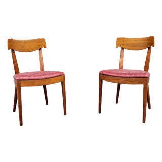 Mid Century Walnut Dining Chairs by Kipp Stewart for Drexel For Sale