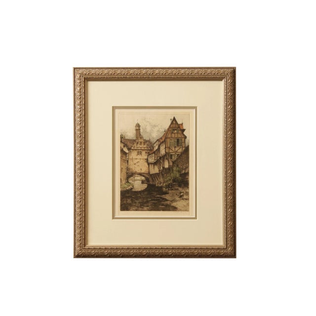 Josef Eidenberger (Austrian, 1899-1991), European Village Etching For Sale - Image 13 of 13