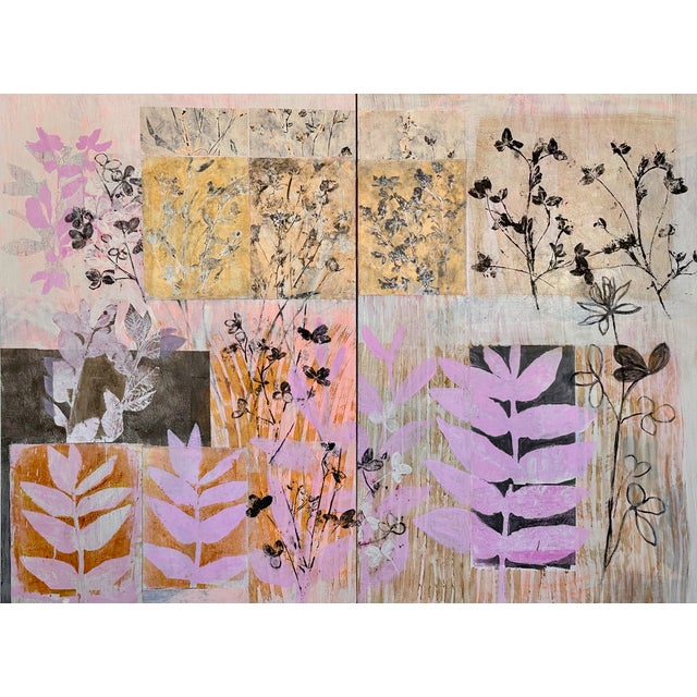 Crimson and Clover,diptych For Sale