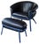 Set of Grasso Armchair and Foot Stool in Leather by Stephen Burks For Sale