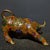 Mid 20th Century Vintage Cloisonne Enamel Bull Figurine – 9.8" Yellow Ground Gilt Ox Sculpture For Sale - Image 5 of 9
