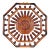 Vintage Huali Rosewood Octagonal Abacus Wall Hanging With "Wealth" Motif For Sale