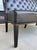 Arhaus Black Tufted Leather Settee For Sale - Image 11 of 12