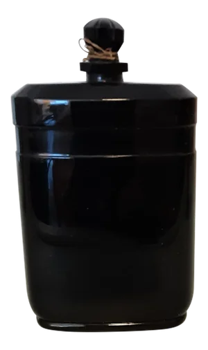 1930s Black Glass Perfume Bottle Nuit De Noel by Caron