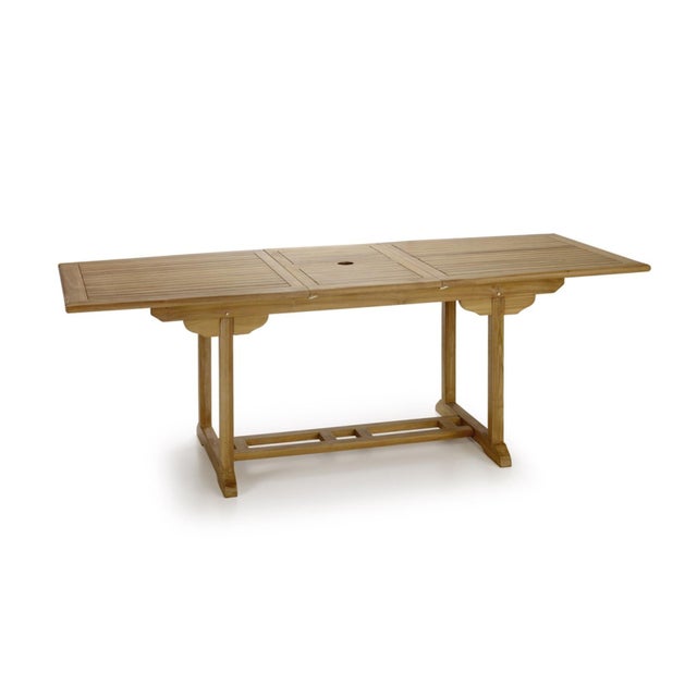 Modern Early 20th Century New Teak Rectangular Foldable Dining Table, Indoor and Outdoor For Sale - Image 3 of 5