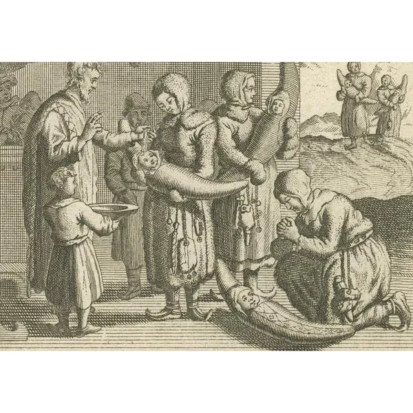 Early 18th Century Workshop of Picart, Marriage, Baptism, and Other Customs of the Sami People in Lapland, 1726, Print For Sale - Image 5 of 9
