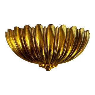 Vintage Hollywood Regency Syroco Inc Wall Hanging Ribbed Planter Pocket For Sale