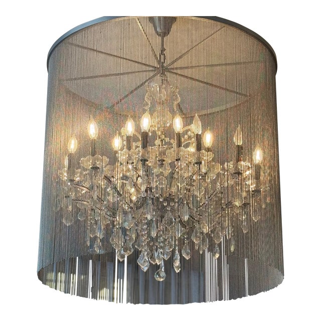 Rh Restoration Hardware Vaille 36” Crystal Chandelier Lighting 5 Avail For Sale