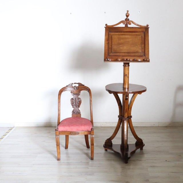19th Century Italian Lectern in Walnut For Sale - Image 11 of 16
