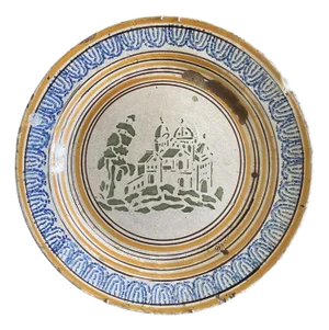 Antique Italian Ceramic Dish, 1700s
