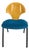 Vintage Postmodern Stacking Chair From Germany’s Kusch+Co, 1980s With Newly Upholstered Teal Faux Mohair Seat For Sale