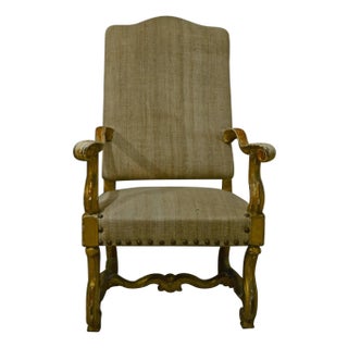 Upholstered Armchair, Circa 18th Century For Sale