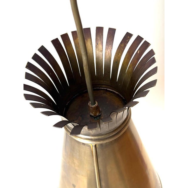 Scandinavian Brass Diablo Pendant Light, 1950s For Sale - Image 12 of 16
