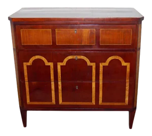 Period Antique Danish Empire Chest of Drawers