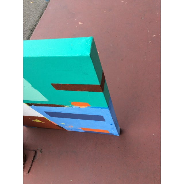 Contemporary Abstract Acrylic on Stretched Canvas Colorfield Painting For Sale - Image 3 of 3