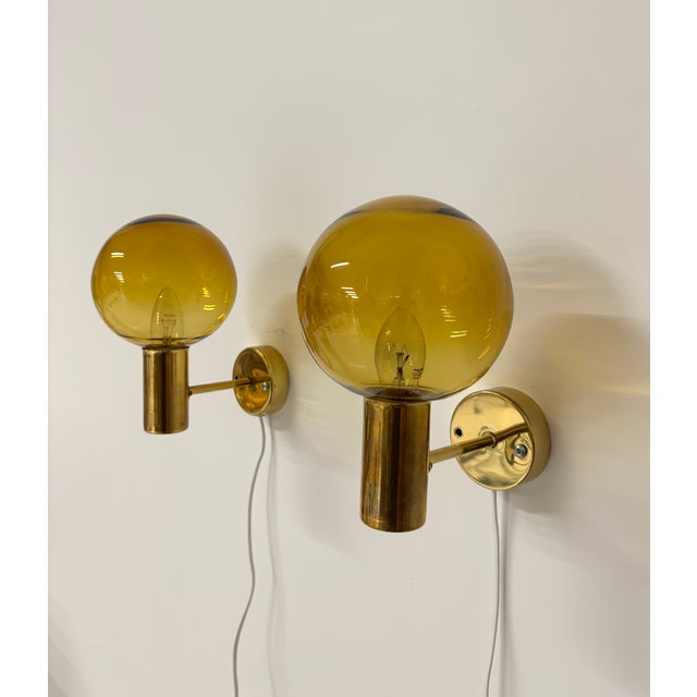 Gold Patricia Wall Lights by Hans-Agne Jakobsson for Hans-Agne Jakobsson Ab Markaryd, 1960s, Set of 2 For Sale - Image 8 of 12