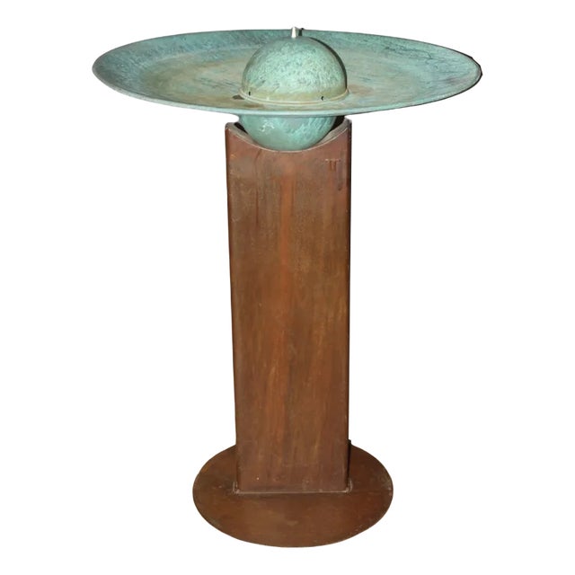 Iron and Copper Fountain by Tom Torrens, 1990 For Sale