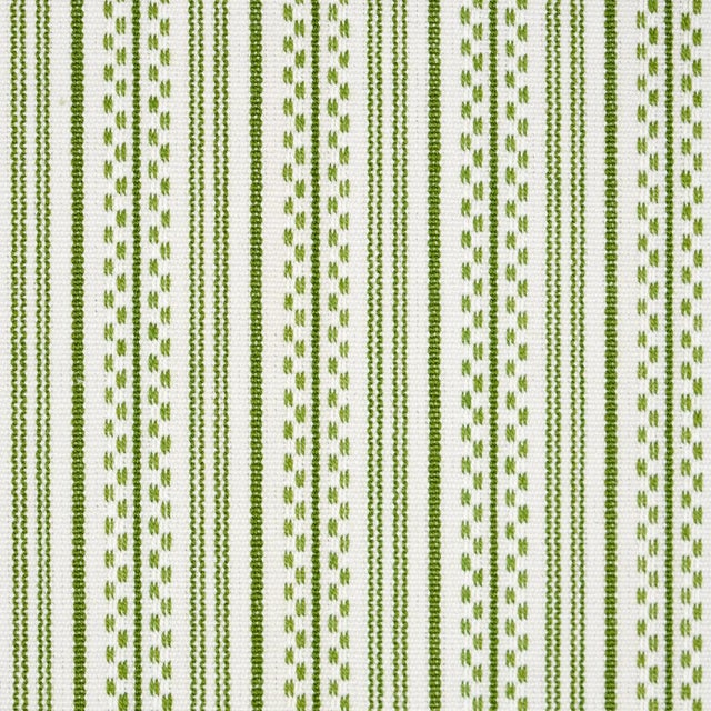 Contemporary Sample - Schumacher Jack Stripe Fabric in Green For Sale - Image 3 of 4