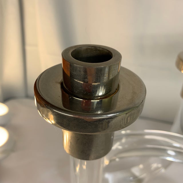 Transparent 1950s Dorothy Thorpe Lucite Pretzel Twist Lucite Candlestick Holders - Pair, Double and Triple For Sale - Image 8 of 8