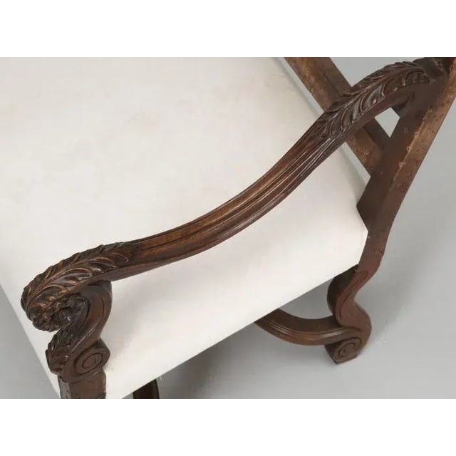 Antique Single French Armchair W/ Horsehair For Sale - Image 4 of 12