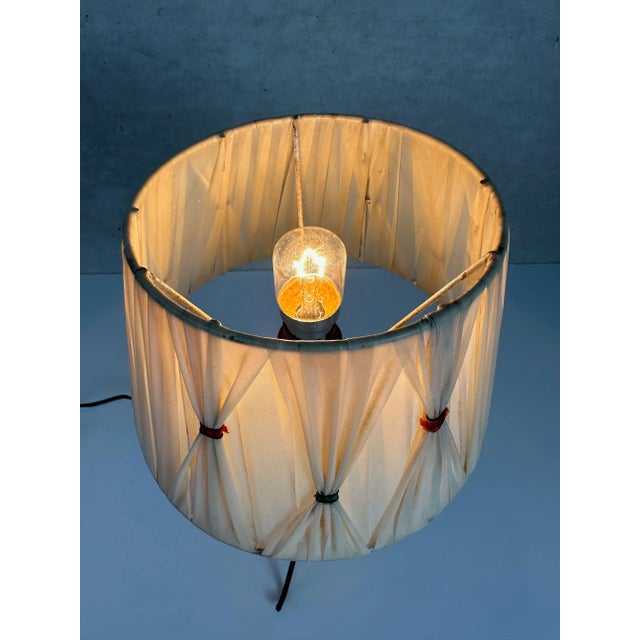 White Vintage Tripod Lamp For Sale - Image 8 of 11