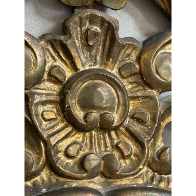 Vintage French Gilded Wood Mirror, 1950s For Sale - Image 6 of 11