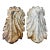 Pair Large Antique Industrial Cast Iron Architectural Salvage Wall Corbels White For Sale
