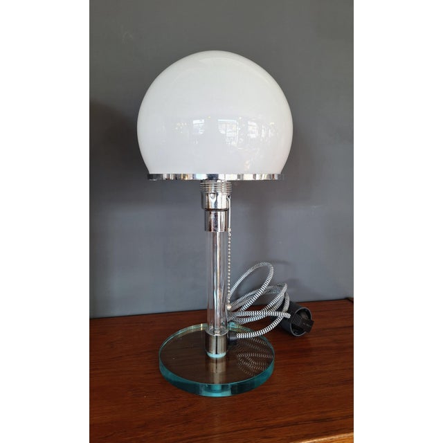 Wilhelm Wagenfeld Wagenfeld WG 24 Table Lamp from Egoluce, Italy, 1990s For Sale - Image 4 of 9