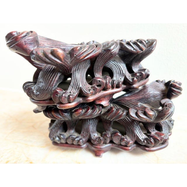 2 Antique Chinese Dragon Celadon Jade Vessels Custom Stands Qing Republic Era For Sale - Image 10 of 12