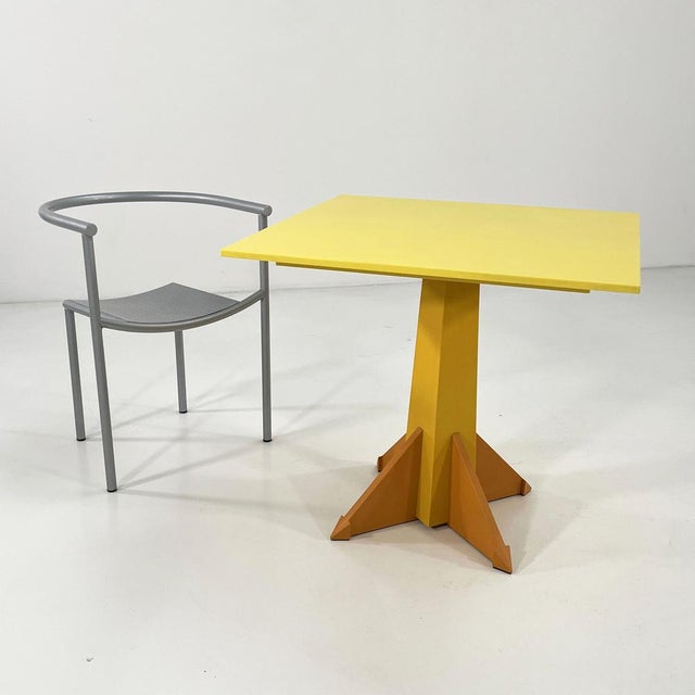 Yellow Model 4310 Dining Table by Anna Castelli Ferrieri for Kartell, 1980s For Sale - Image 6 of 10