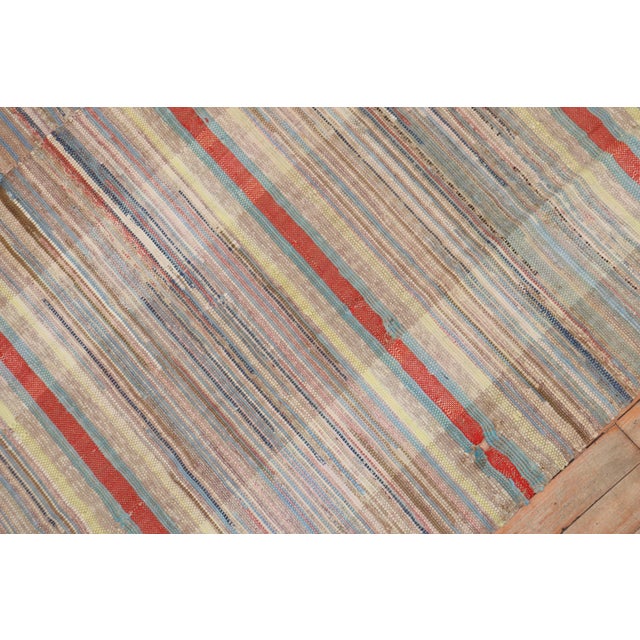 Early 21st Century Large Antique American Rag Rug For Sale - Image 5 of 6