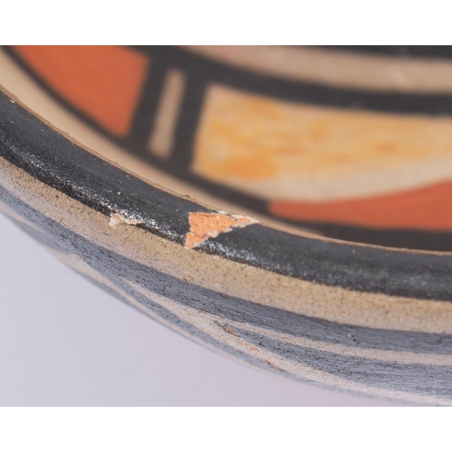 Ceramic Signed Santo Domingo Pueblo Bowl With Bird by Warren Coriz For Sale - Image 7 of 9