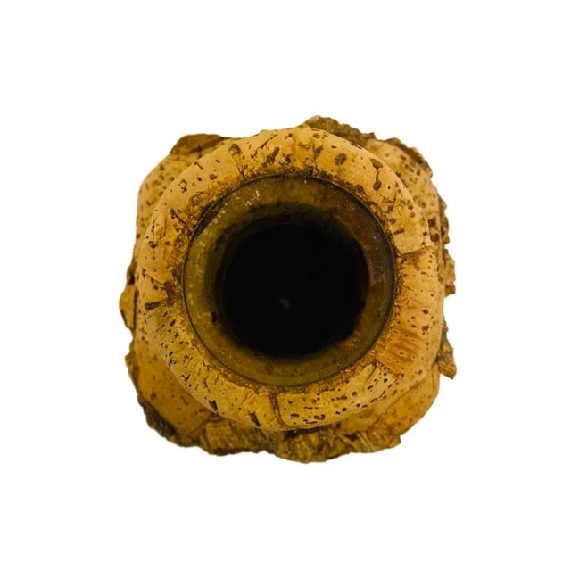 Wood Vintage Italian Cork, Wood and Glass Decanter For Sale - Image 7 of 8