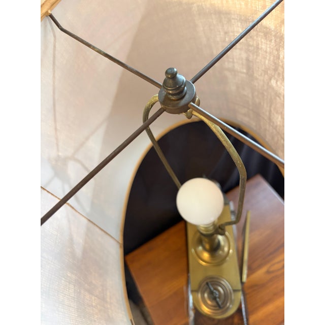 Wood Vintage Capt. David Babcock "Young America" Nautical Table Lamp For Sale - Image 7 of 17