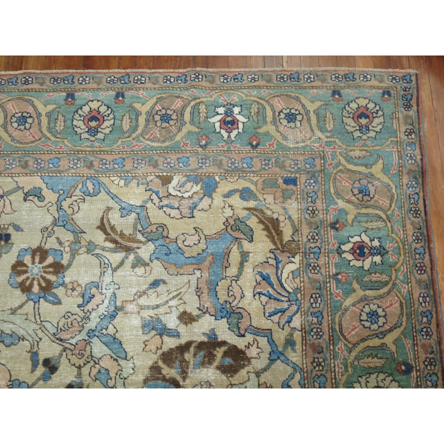 Antique Persian Tabriz Decorative Room Size Rug For Sale In New York - Image 6 of 18