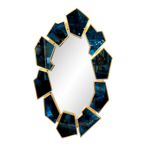 Villa & House Midnight Blue Geometric Lucas Wall Mirror