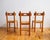 French 1950s Set of 6 French Brutalist Oak Dining Chairs With Woven Rush Seats For Sale - Image 3 of 5