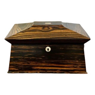 Regency Coromandel Wood Tea Caddy, 1830s For Sale