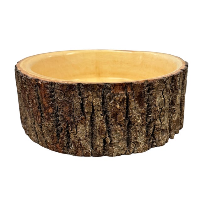 Turned Ash Wood Bowl For Sale - Image 4 of 8