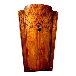 Art Deco Burled Walnut Wardrobe, 1930s For Sale