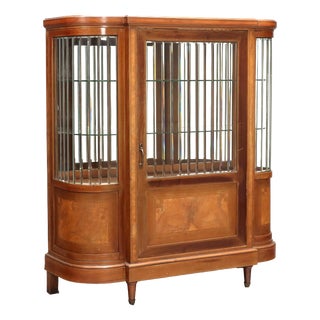 Display Cabinet in Mahogany and Walnut Burl For Sale