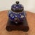 Antique Japanese Cloisonné Meiji Period Teapot Phoenix Motif, Blue Enamel Body on Wood Base For Sale - Image 9 of 12