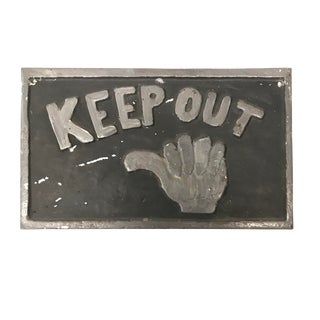 Vintage Keep Out Sign For Sale