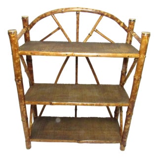 Antique English Bamboo Shelves For Sale