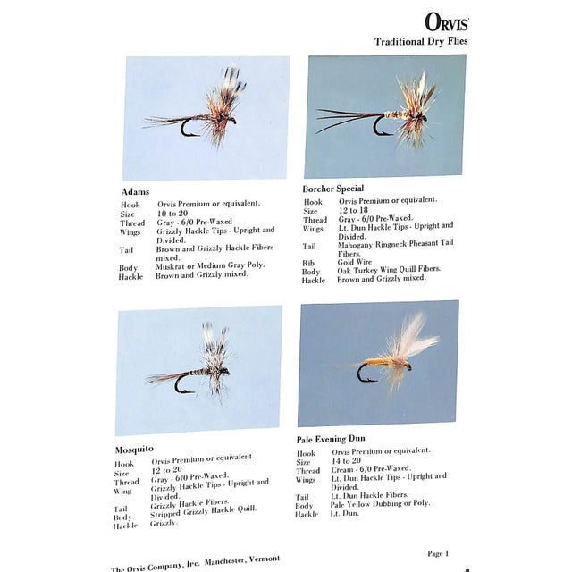 1970s "Index of Orvis Fly Patterns" 1978 Harder, John For Sale - Image 5 of 10