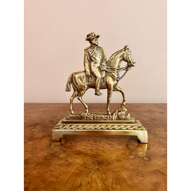 Vintage Brass Doorstops, 1920, Set of 2 For Sale - Image 4 of 6