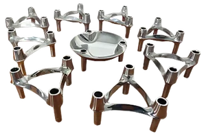 Candleholders by Ceasar Stoffi & Fritz Nagel for BMF, 1960s, Set of 9